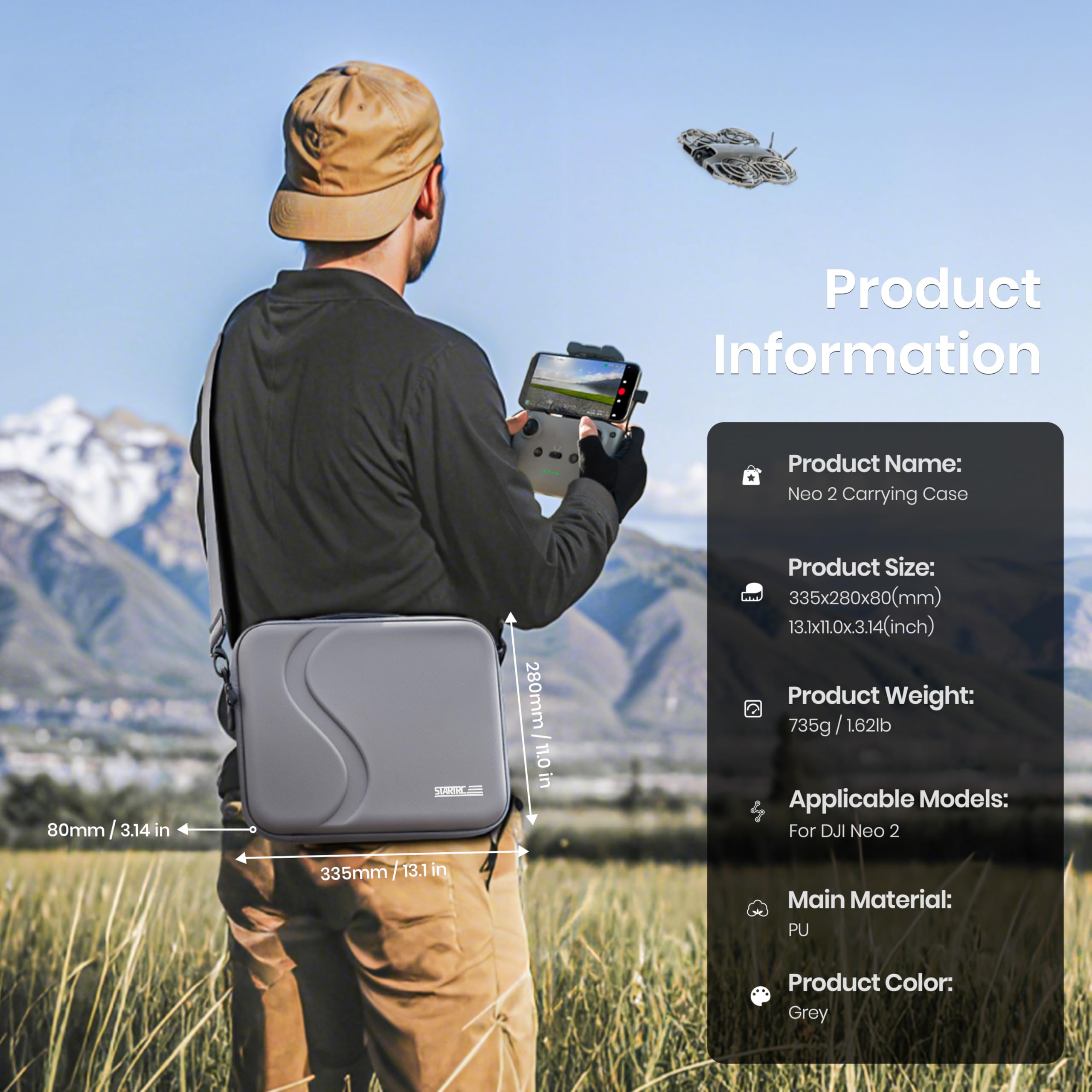 Drone Controller Hood - Tragetasche für DJI Neo 2 Zubehör